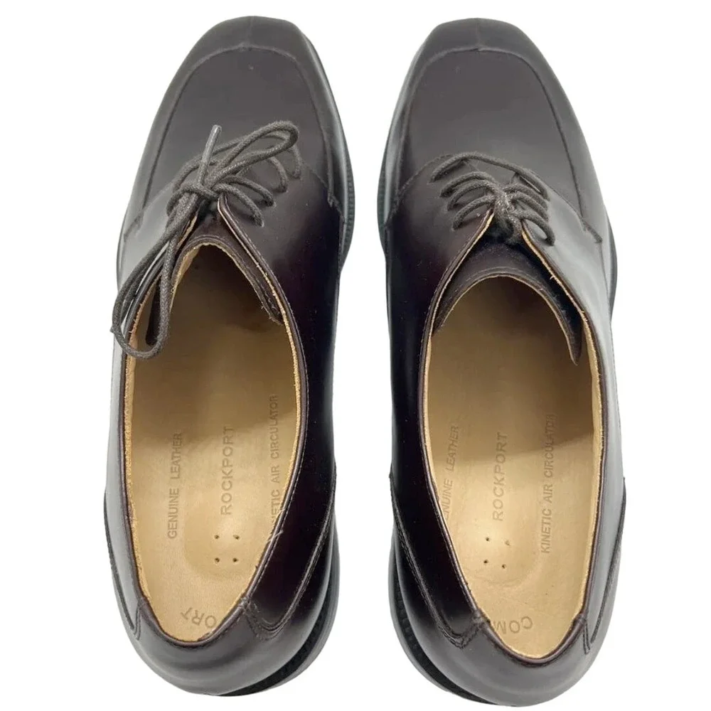 Rockport New In Box Leather Oxford Brown Size 10D‎